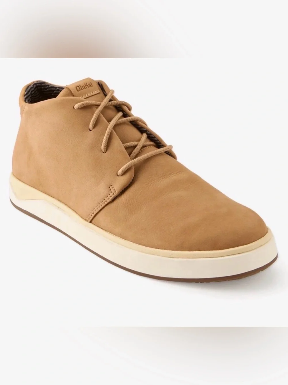 Olu Kai Papakū 'Ili Men’s Nubuck Leather Chukka Boots Camel 8.5 NWOT